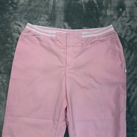 vintage nike capris womens XL pink drawstring hem striped waistband casual Y2K - Picture 6 of 16